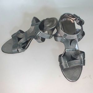 2” Silver Strapped High Heel
